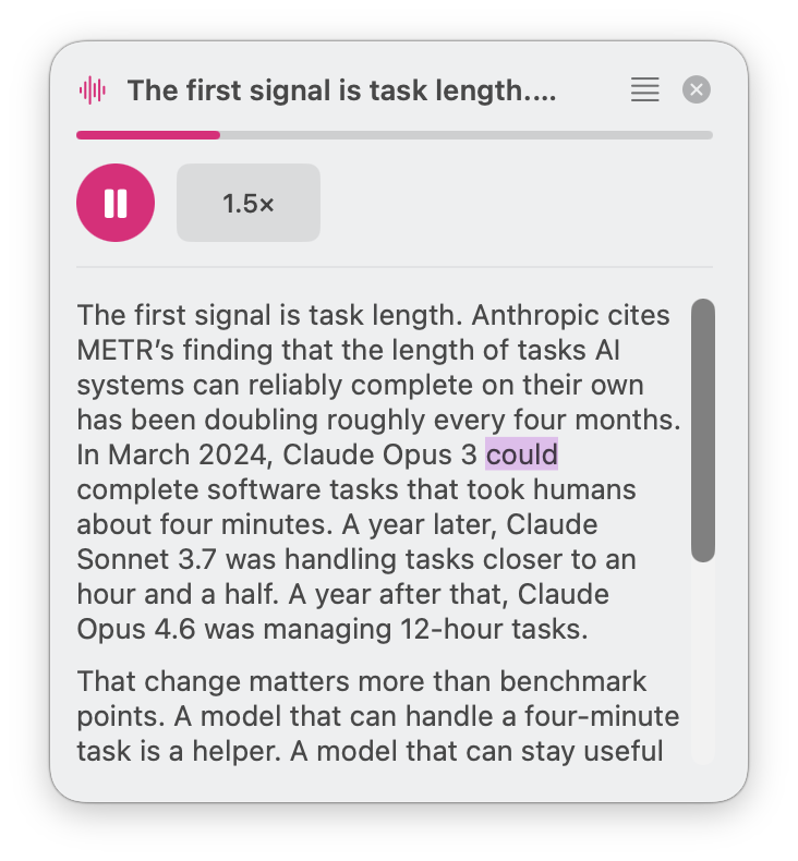 Play Text player on Mac