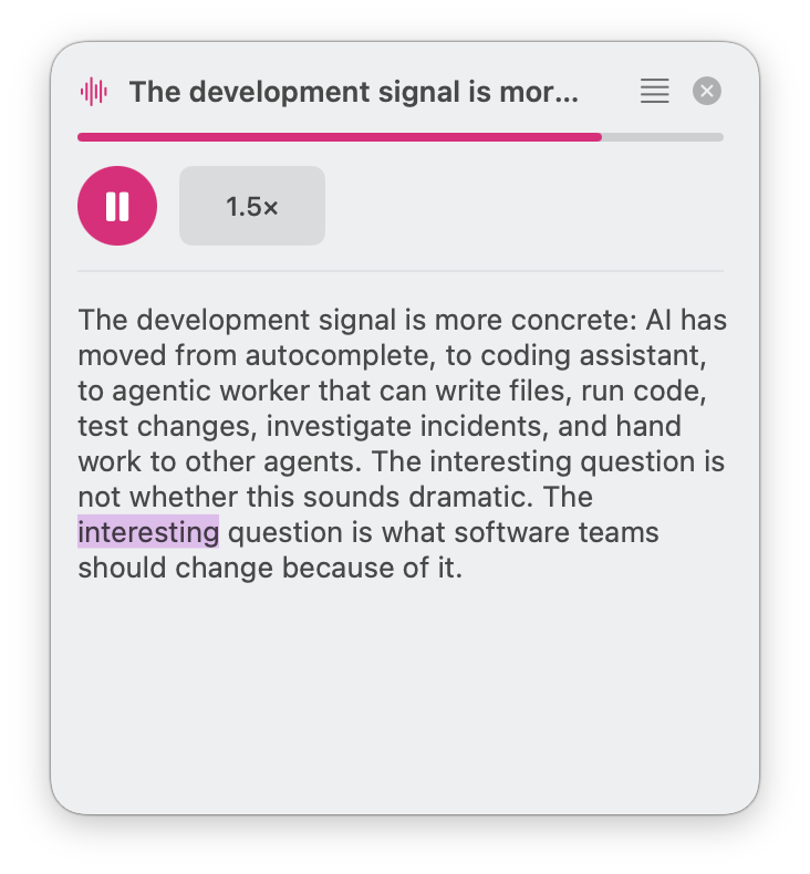 Play Text floating player